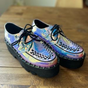 T.U.K. Ice Iridescent Dino Lug Sole Creeper